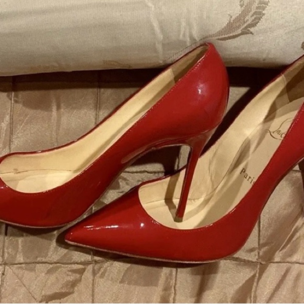 CHRISTIAN LOUBOUTIN fabulous red patent leather stiletto, excellent condition - Picture 7 of 16